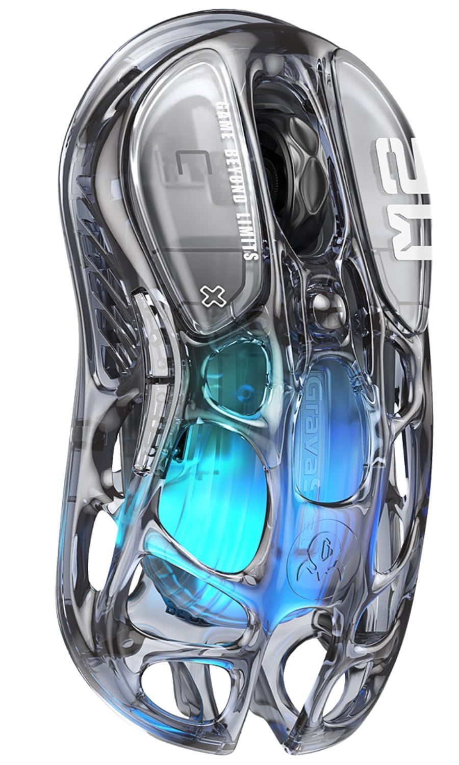 GravaStar ゲーミングマウス 無線 有線 ワイヤレス 軽量 26000DPI 1Kポーリングレート 低遅延 2.4G Bluetooth USB有線 充電式 光るRGB 軽量79g Mercury M2 gaming mouseプラスチッ