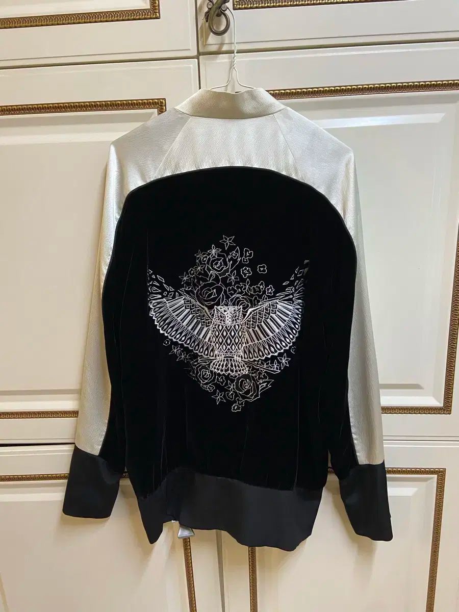 JDG ツアーベルベット ブラック ブルゾン ジップアップアウター LUCKY CHOUETTE ラッキーシュエトゥ