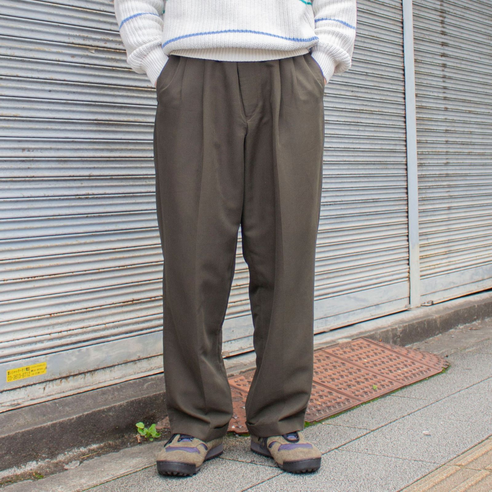 J.Ferrar 00's 2tuck Wide Slacks メンズ 古着 スラックス 80s 90s アメリカ古着