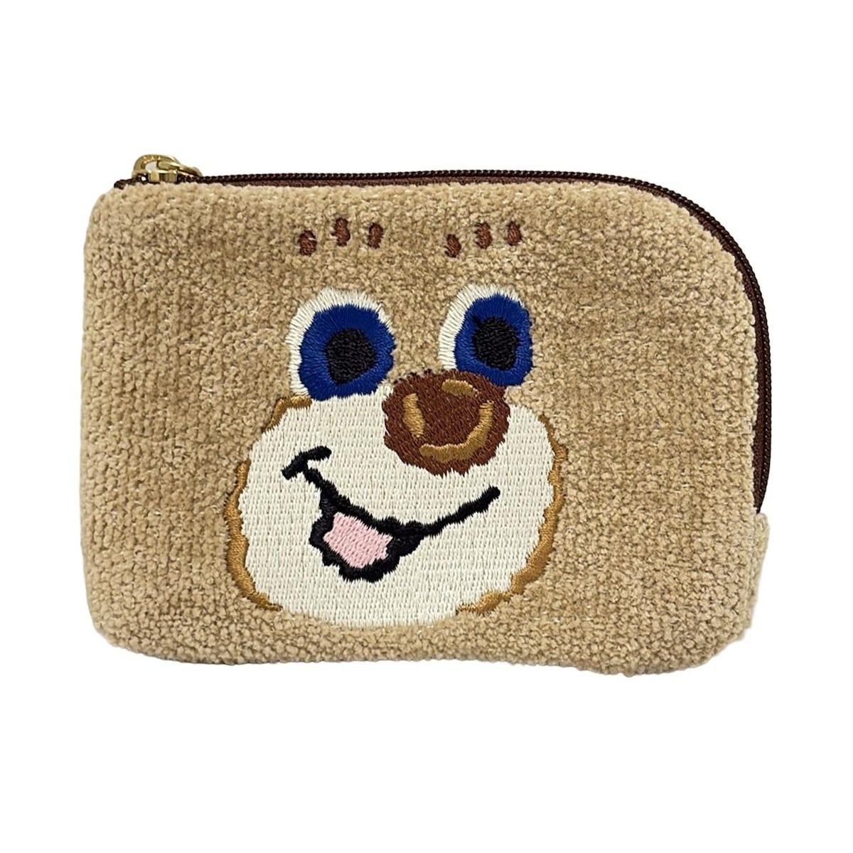 FEILER フェイラー コインケース - ベージュ×アイボリー×マルチ L字ファスナー クマ LOVERARY