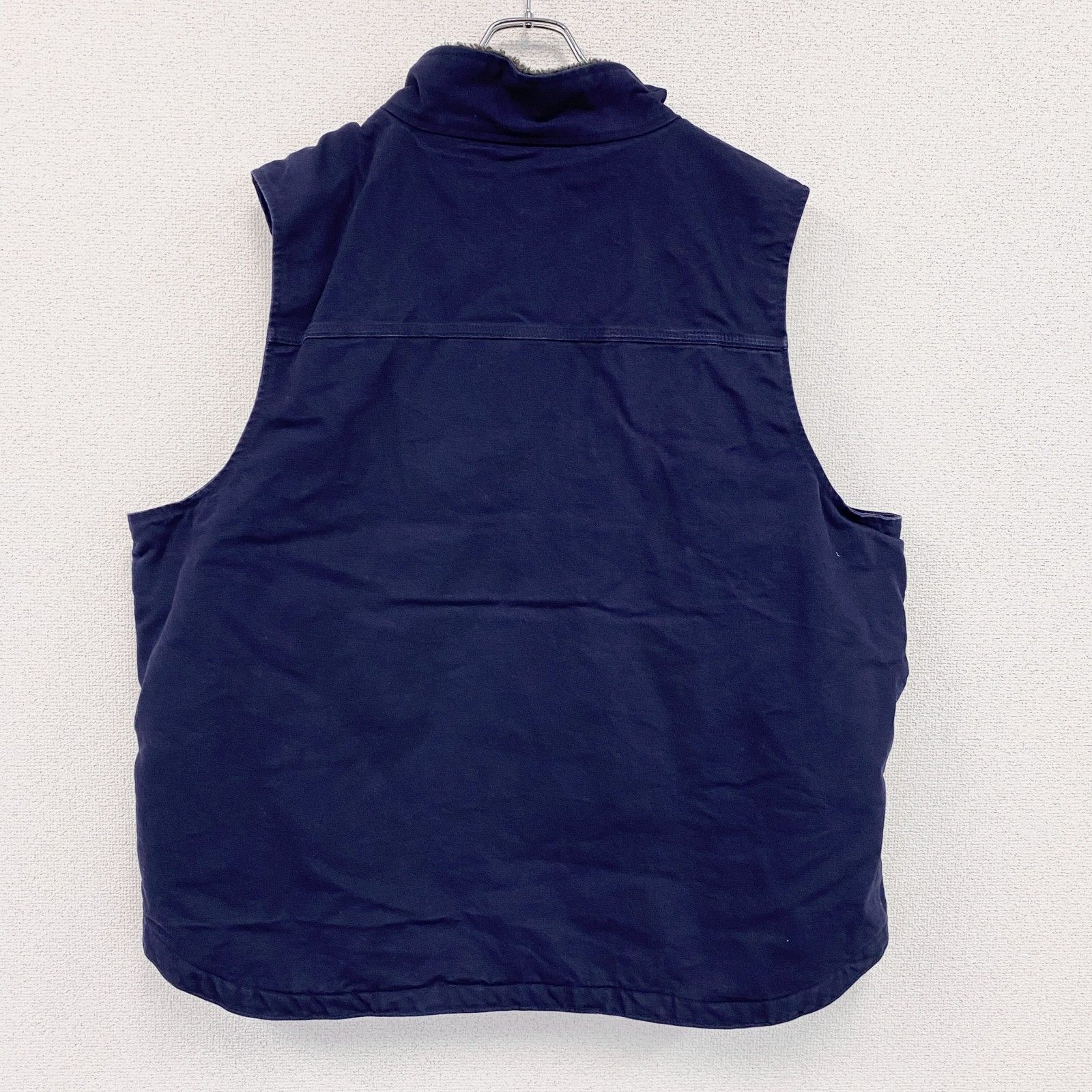 古着 carhartt カーハート ダックベスト 紺 ネイビー 2XLサイズ