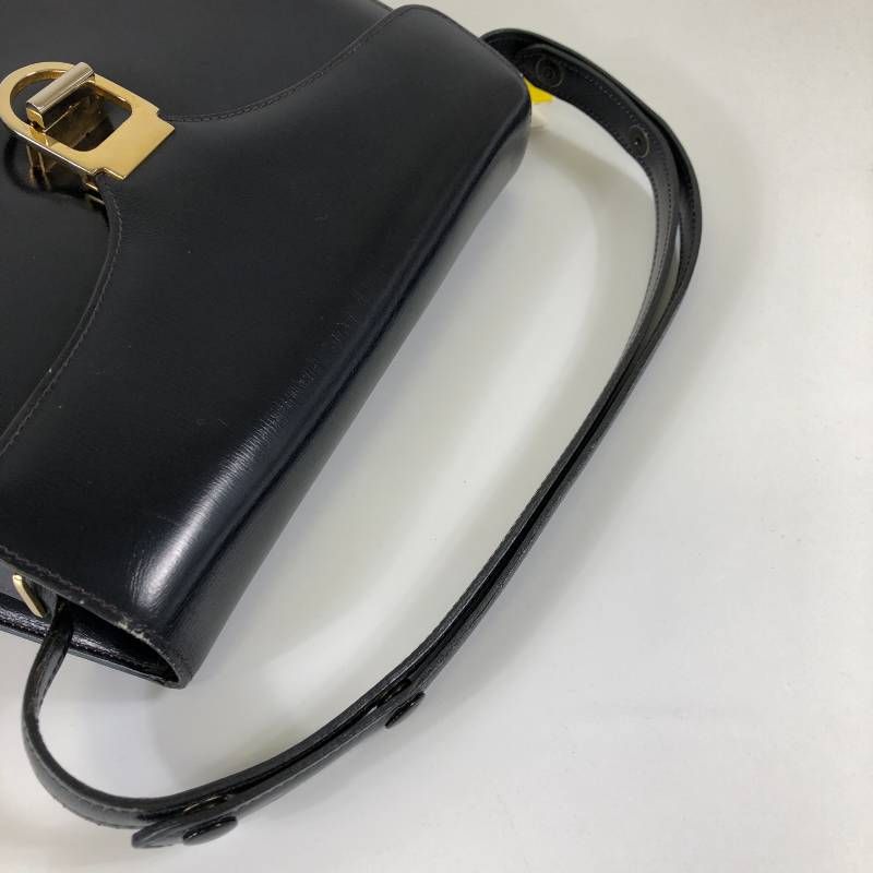 モラビト ターンロック ショルダーバッグ レザー ブラック DECORATOM_COM_BR