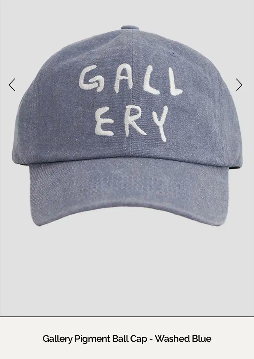 1011ギャラリー ピグメント ベースボールキャップ ウォッシュド ブルー OS