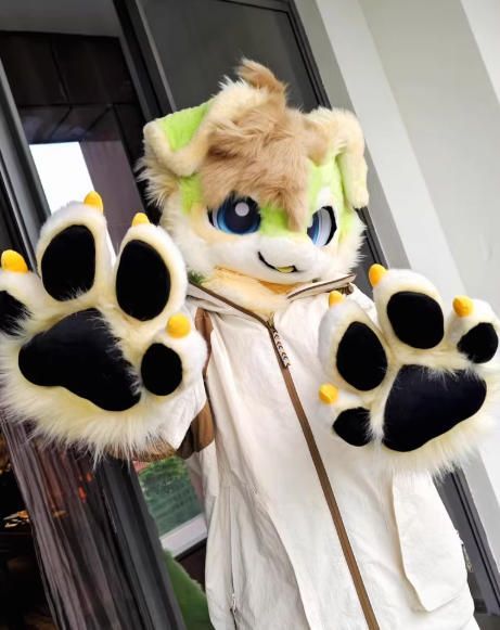 ファースーツ 着ぐるみセット NO.276 犬 緑 ケモノ ファースーツ 全頭ヘッド ぬいぐるみ コスプレ コスチューム kigurumi