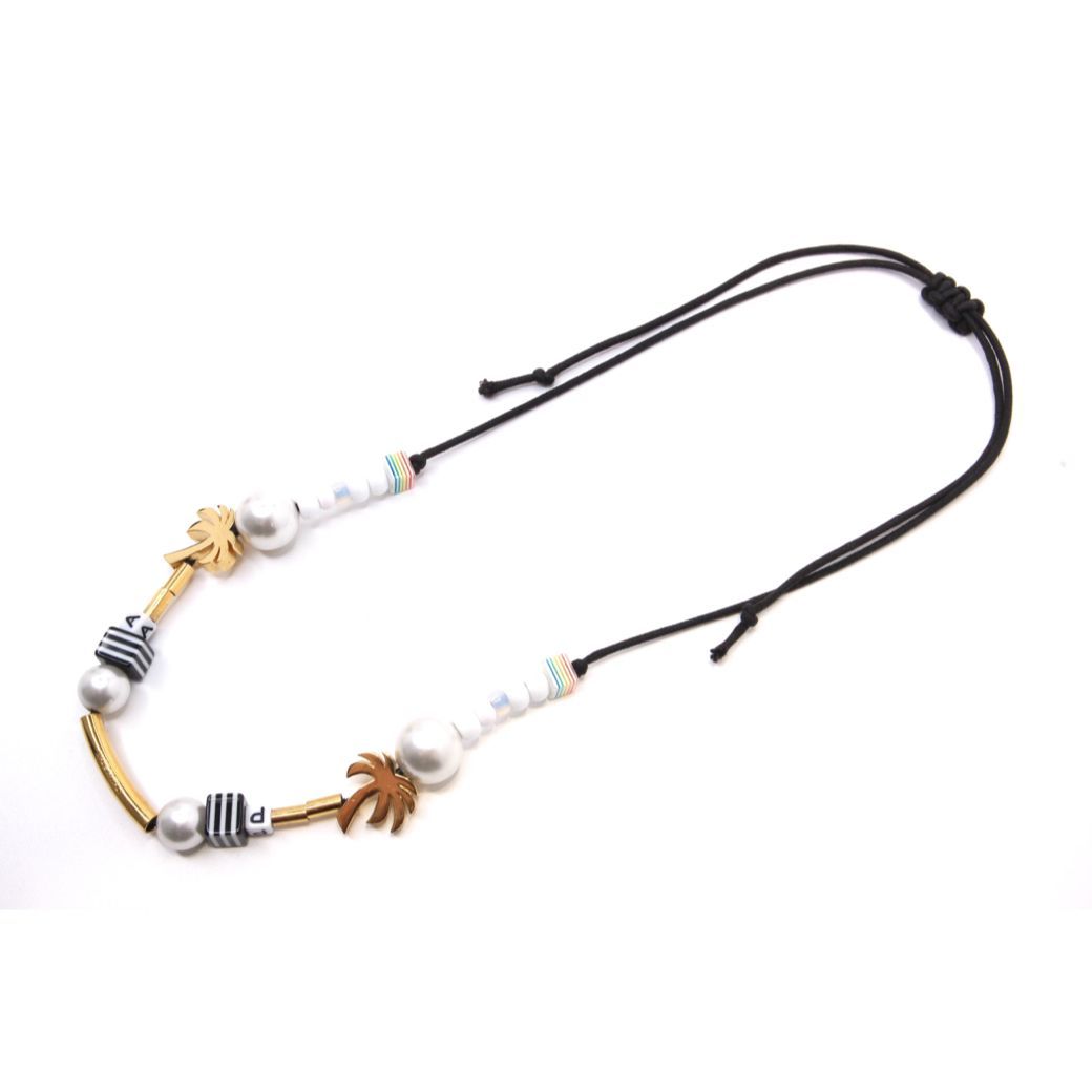 Palm Angels パームエンジェルス ネックレス ビーズ マルチ き レディース