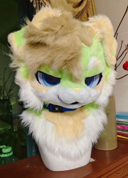 ファースーツ 着ぐるみセット NO.276 犬 緑 ケモノ ファースーツ 全頭ヘッド ぬいぐるみ コスプレ コスチューム kigurumi