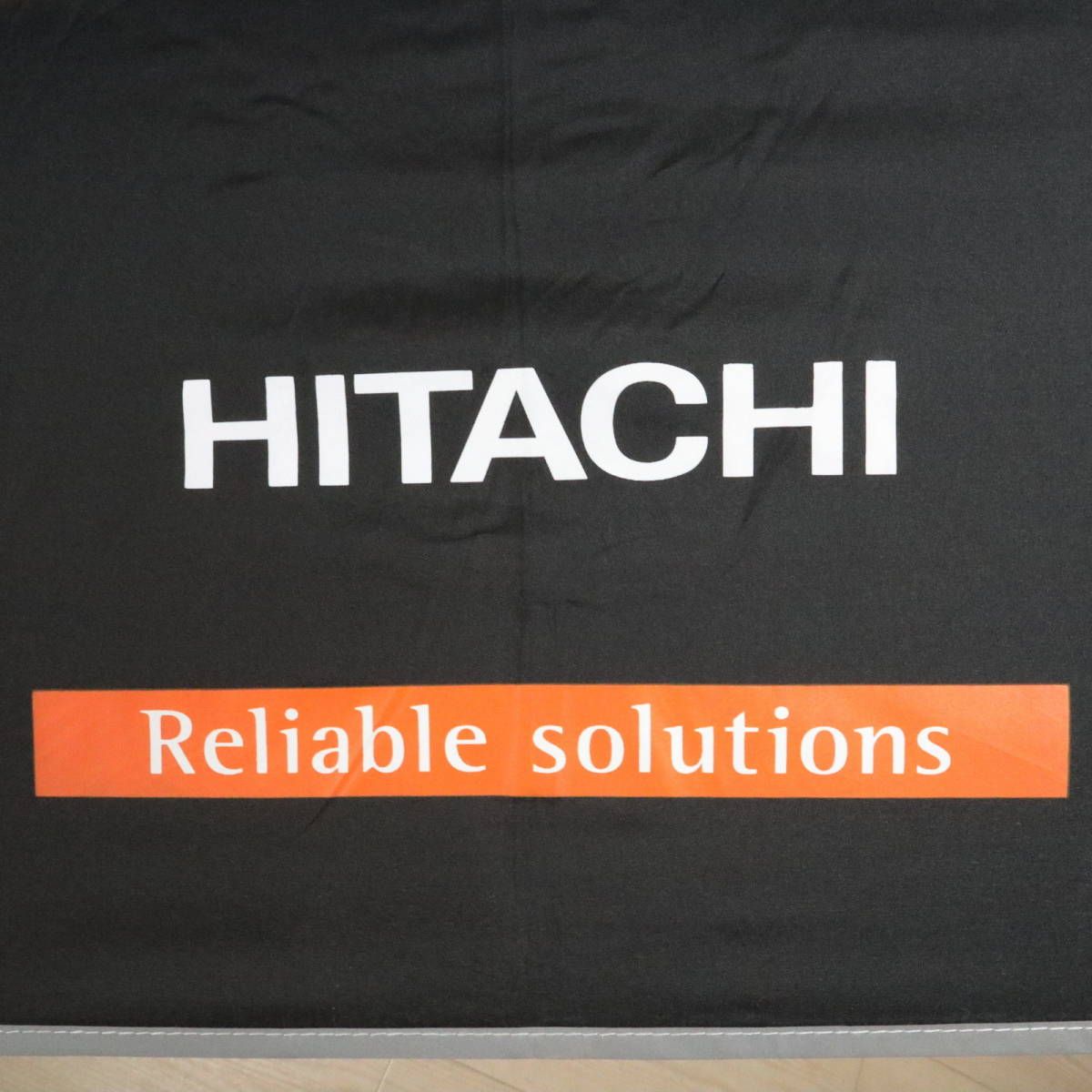 HITACHI 日立建機 ロゴ 二層長傘 ブラック ケース付 S 09-t 001