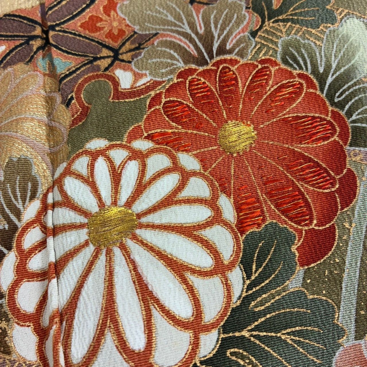 黒留袖 作家物 豪華金彩 友禅 雪輪 花唐草 流水 五つ紋 比翼 正絹 着物