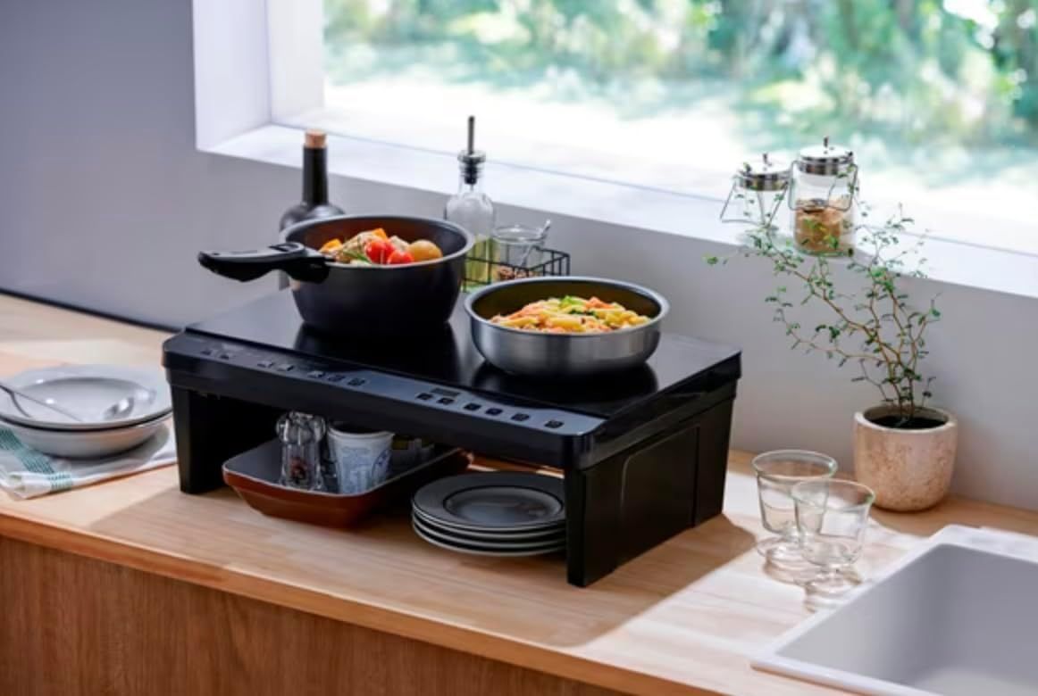 2口IHコンロスタンド付き ブラック アイリスオーヤマ IHK-WT41S-B MARWIL-DEMENAGEMENTS_CH