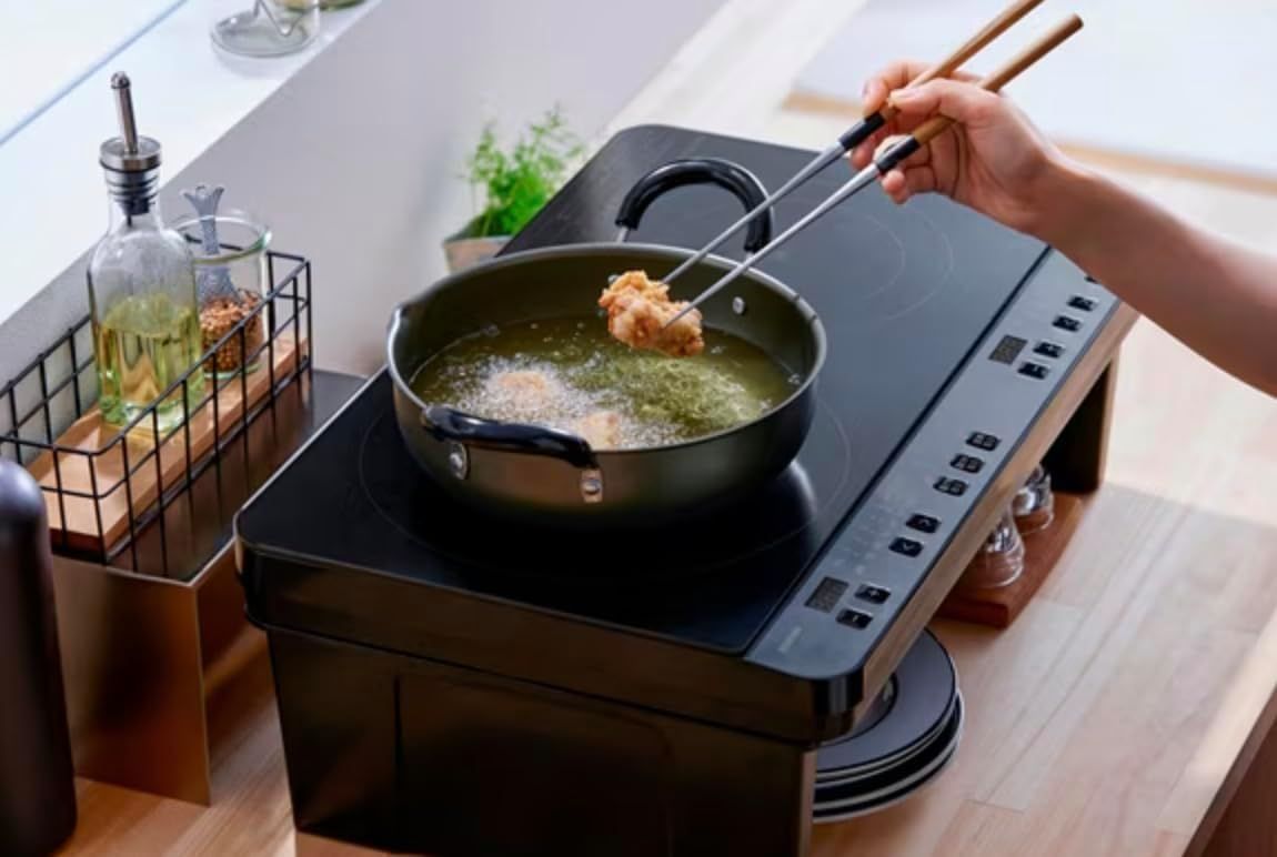 2口IHコンロスタンド付き ブラック