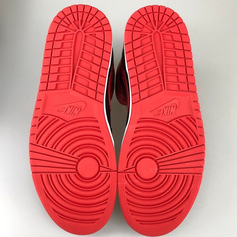  NIKE ナイキ DQ 8426-060 AIR JORDAN １ MID BRED TOE スニーカー RED BLACK 160-250722-SY-01-iwa スニーカー 靴