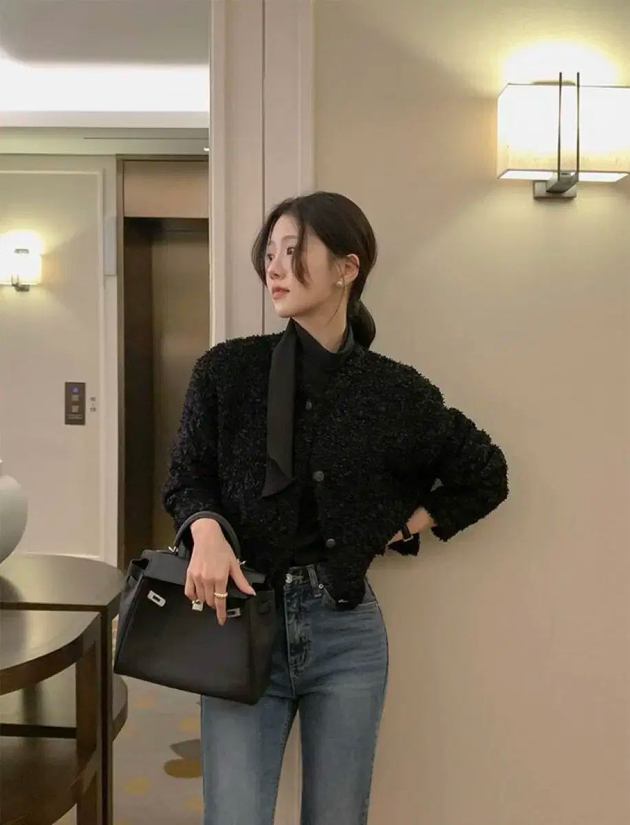 ダリホテル ジュニ ラウンドボタン フリンジカーディガン