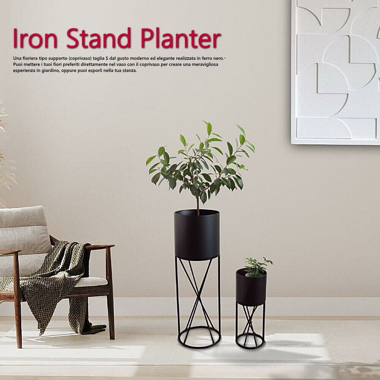 モダンテイスト スタンド型プランター Lサイズ 花台 鉢カバー フラワーベース スタンド おしゃれ ガーデニング インテリア 北欧 雑貨 リビング おしゃれ モダン 装飾 ウォールデコレーション シンプル インテリア雑貨 リビング 玄関 オフィス エントランス