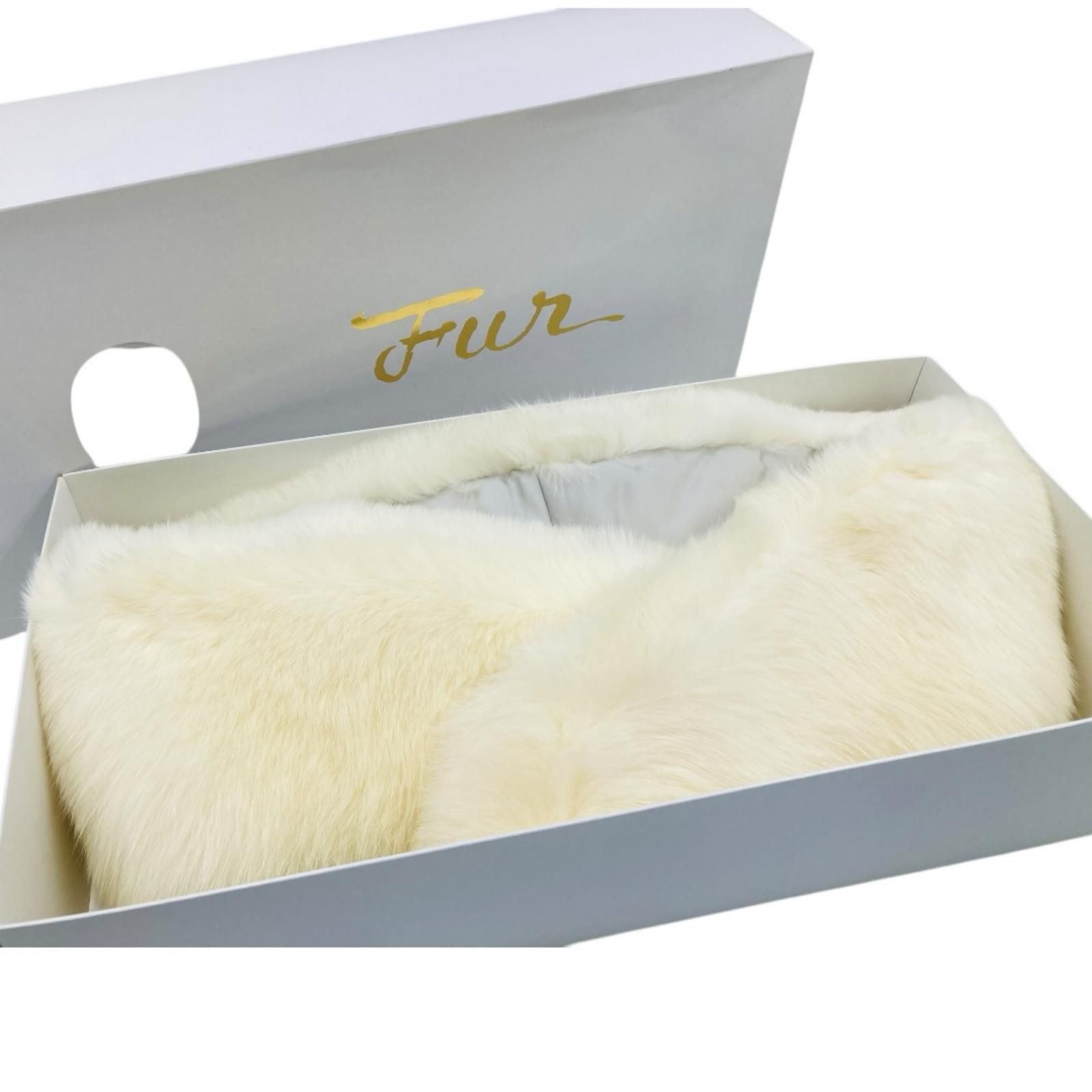 SAGA FOX サガフォックス ショール ホワイト 成人式 襟巻き 振袖用