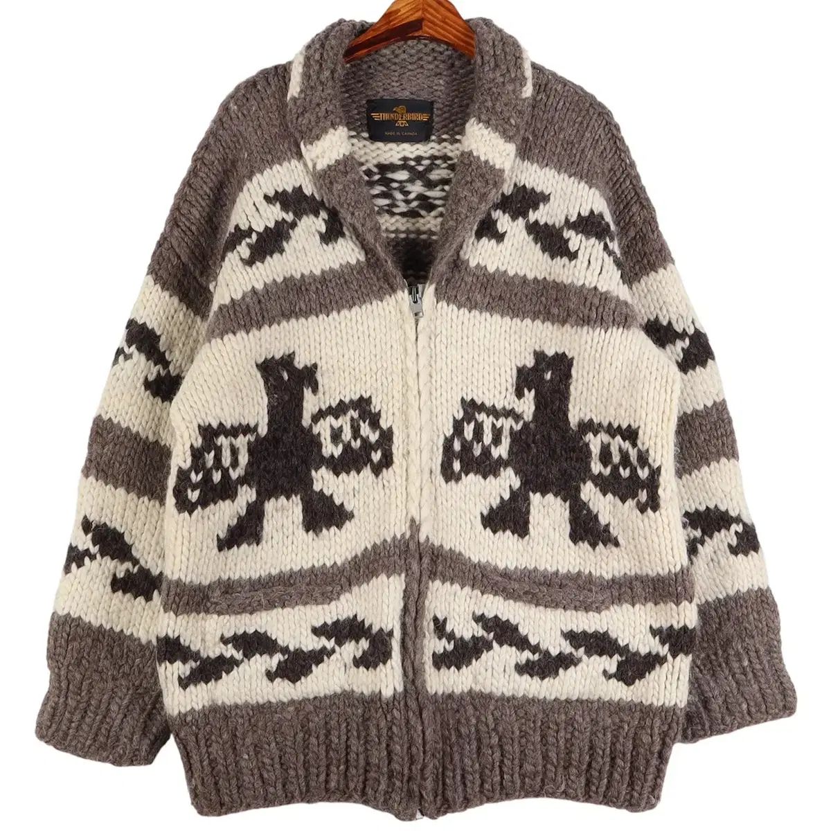 サンダーバード THUNDERBIRD カナダ ヘビー カウチン ジップアップ XL k946