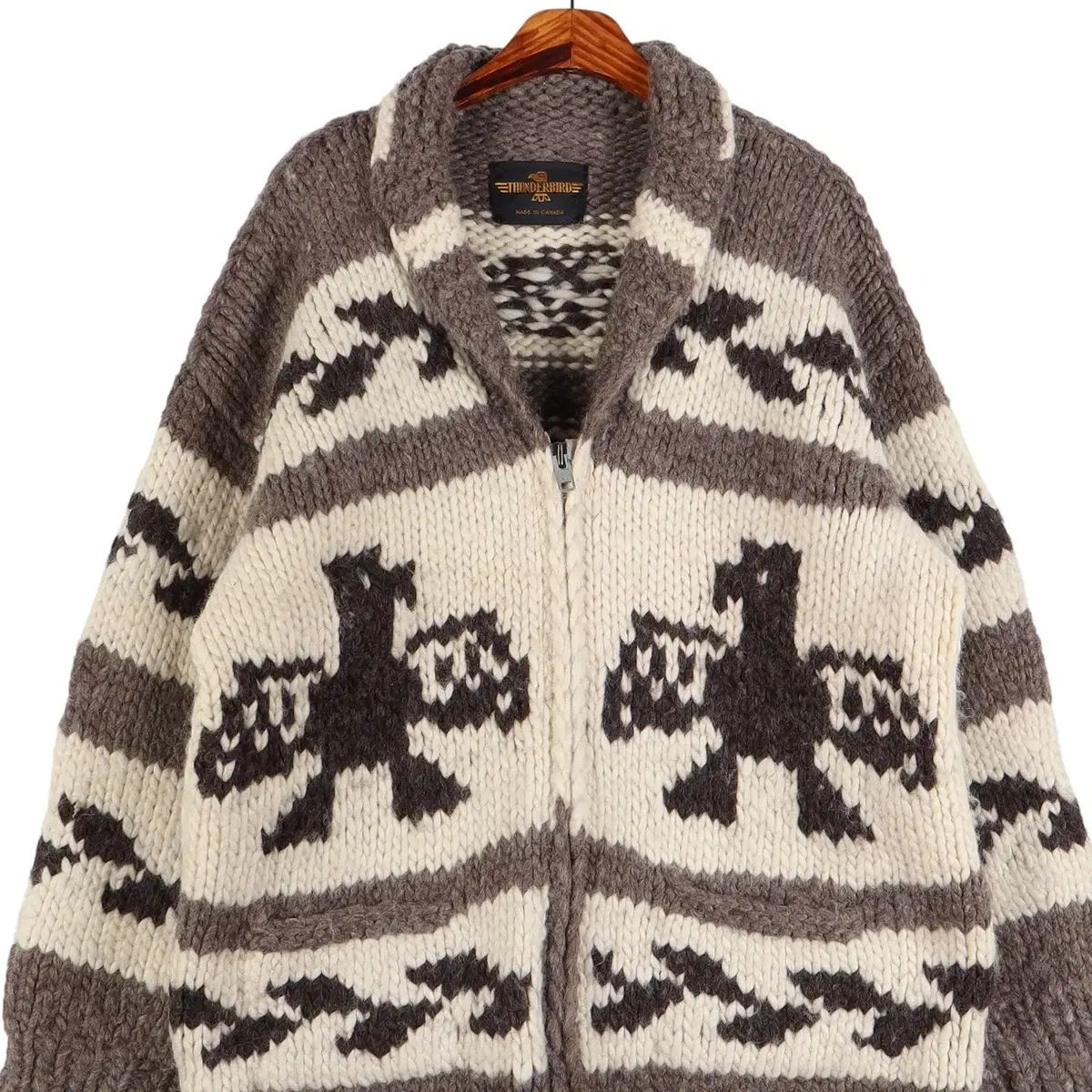 サンダーバード THUNDERBIRD カナダ ヘビー カウチン ジップアップ XL k946