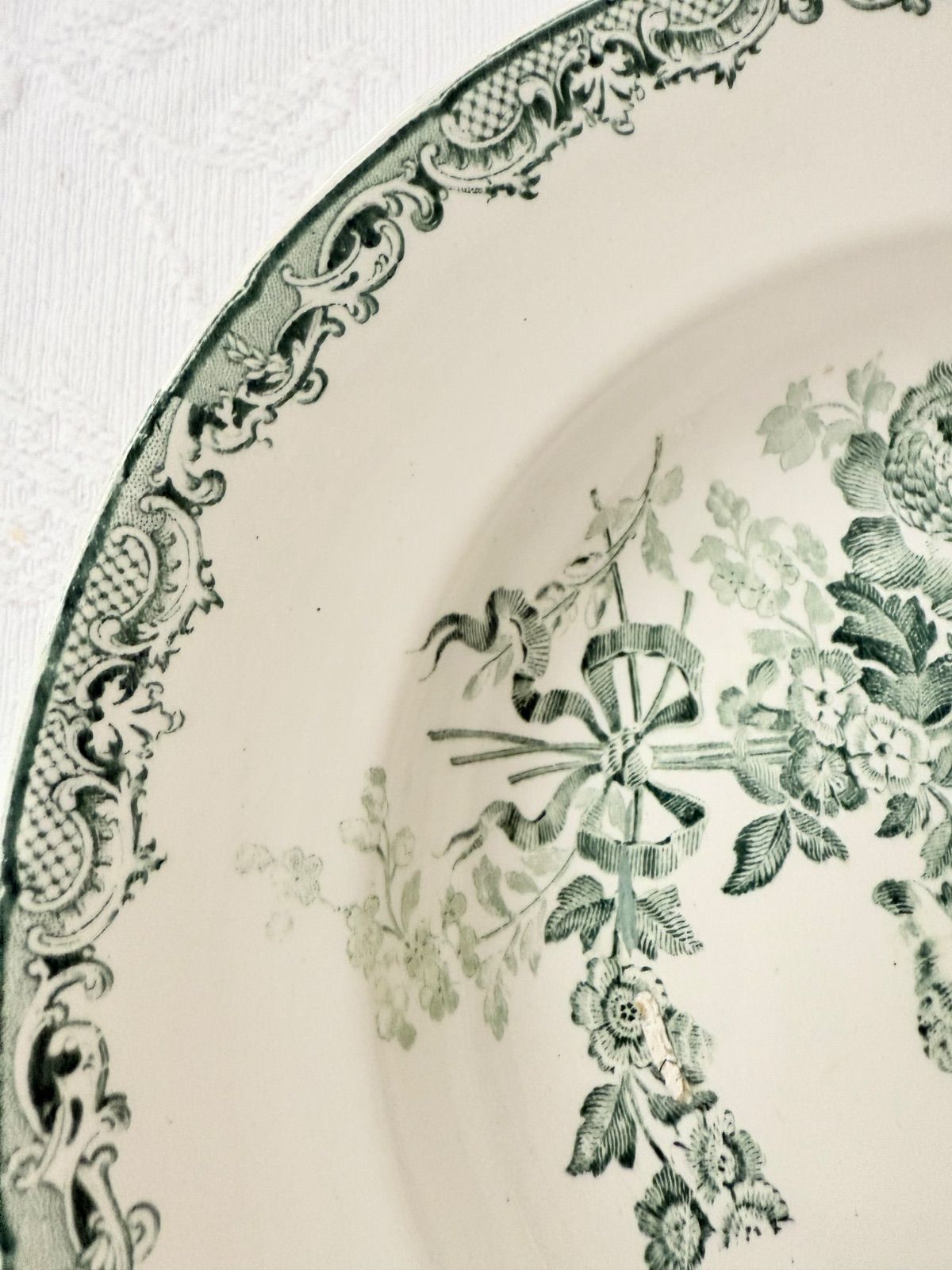 フランス アンティークサルグミンヌ fontanges スーププレート 深皿 ②