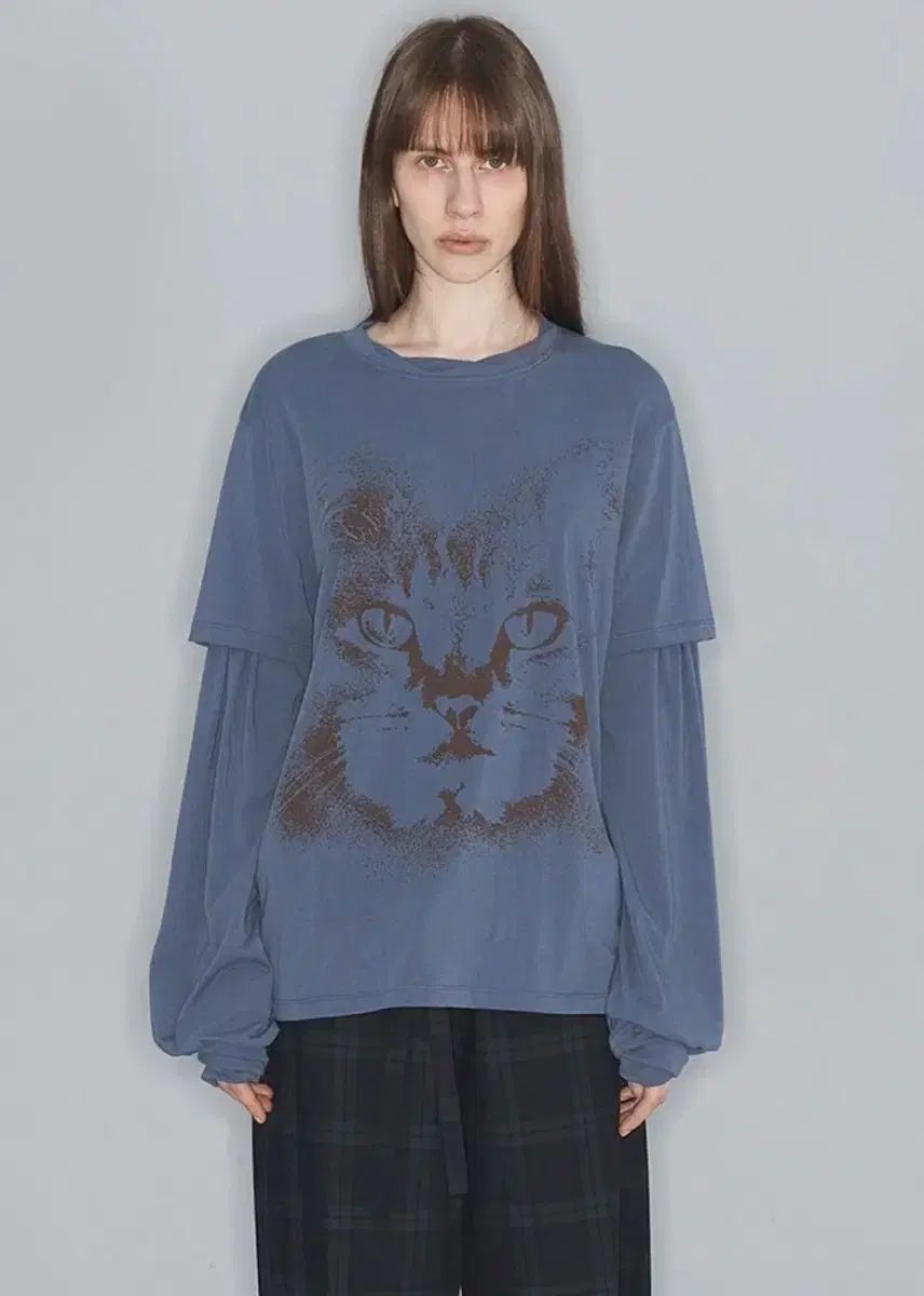 Open YY オープンワイワイ レイヤード キャット Tシャツ