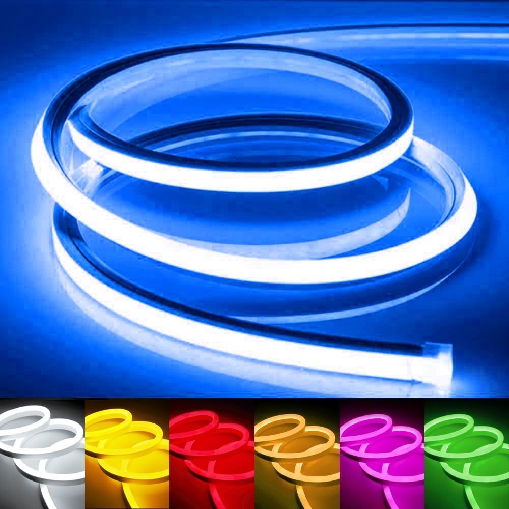 LEDテープライト 100V EL蛍光チューブ管 高輝度 屋外 防水 室内 LEDライト ネオンライト 切断 折り曲げ自在 間接照明 配線不要 プラグアンドプレイ