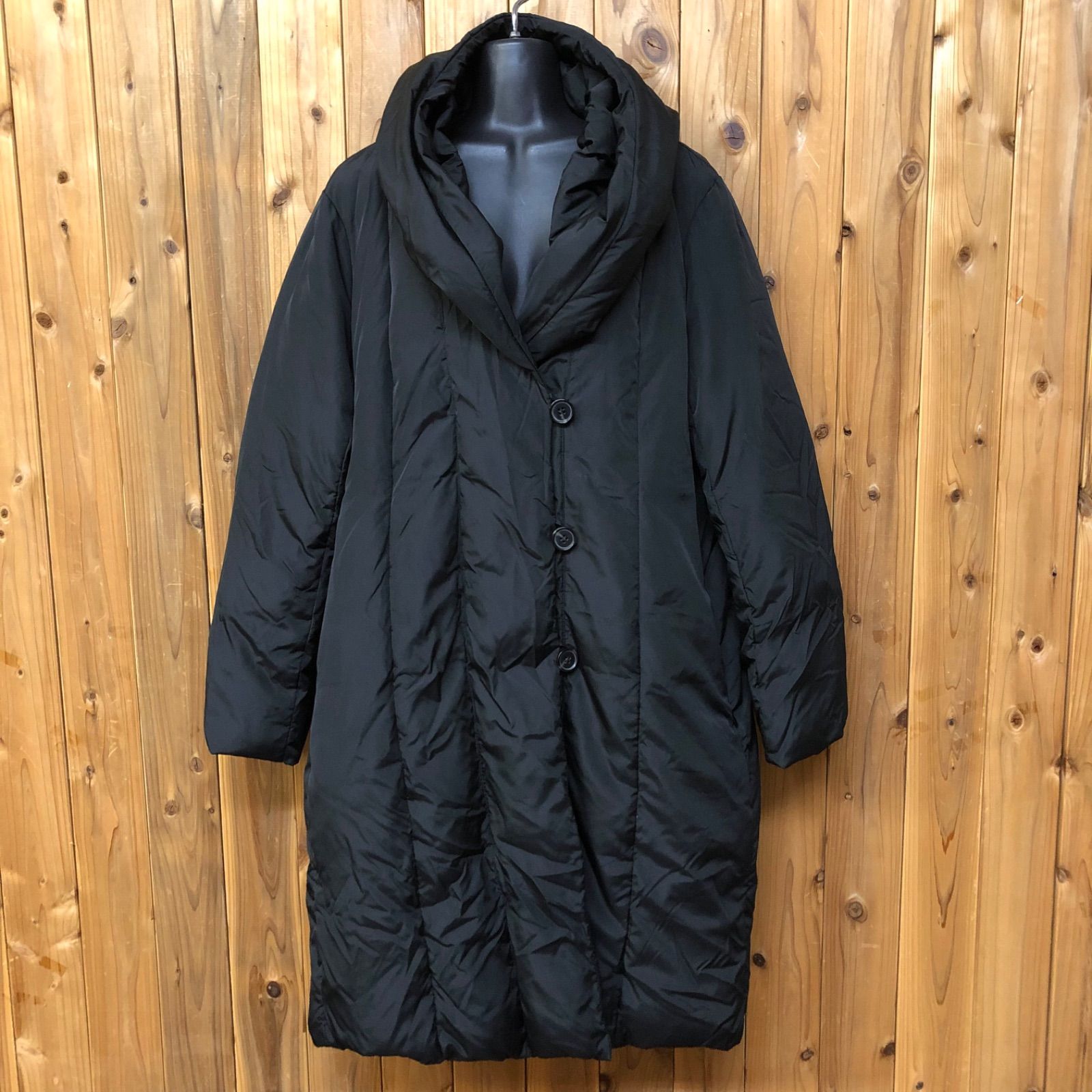 PECA ペカ レディース15号 黒 ダウンコート ジャケット 中綿 無地 