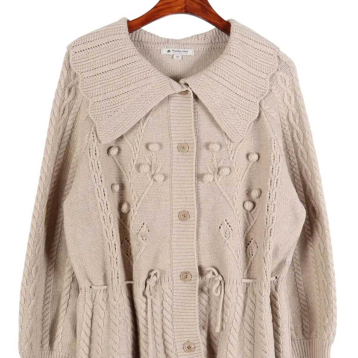 サースデーアイランド ビック襟 ボリューム カーディガン ウィメンズ S k 948