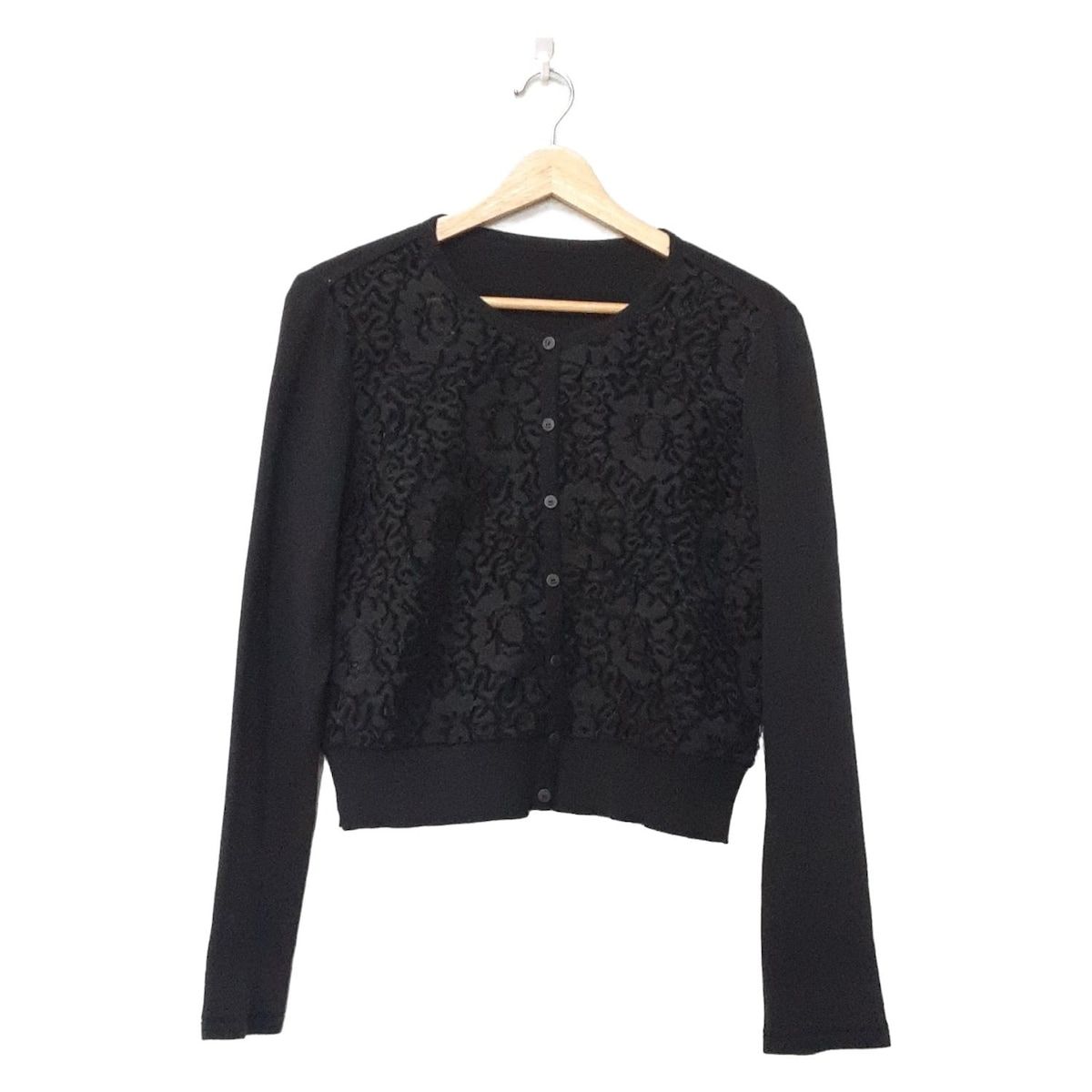 FOXEY フォクシー カーディガン サイズ42 L レディース - 35294 黒 長袖