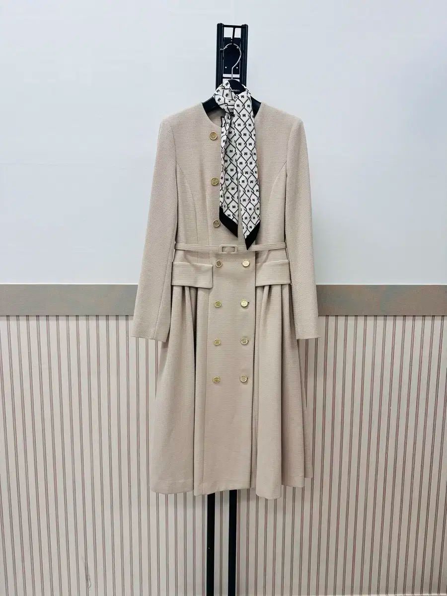 モジョエスピン スカーフ セット プリーツワンピース