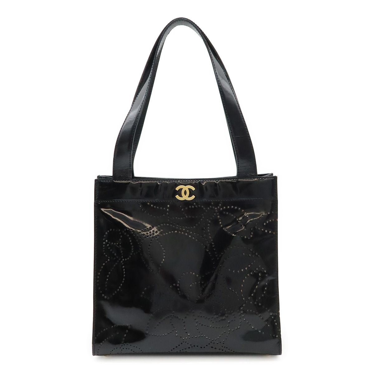 CHANEL シャネル ココマーク カメリア パンチング トートバッグ 