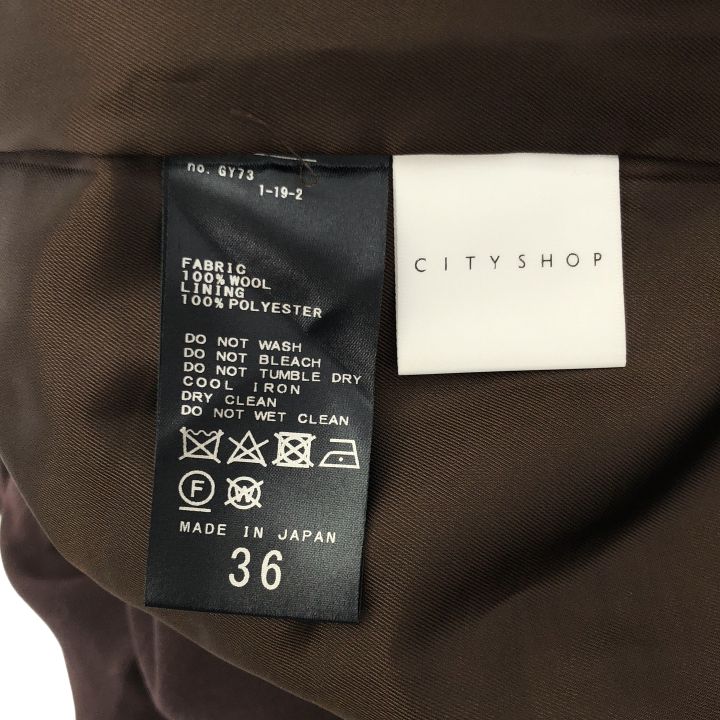 CITYSHOP シティショップ 19010042501030 H C TWILL STRIPE-ジャケット パンツセットアップ レディース ブラウン 38 36 GULLKHAN_COM