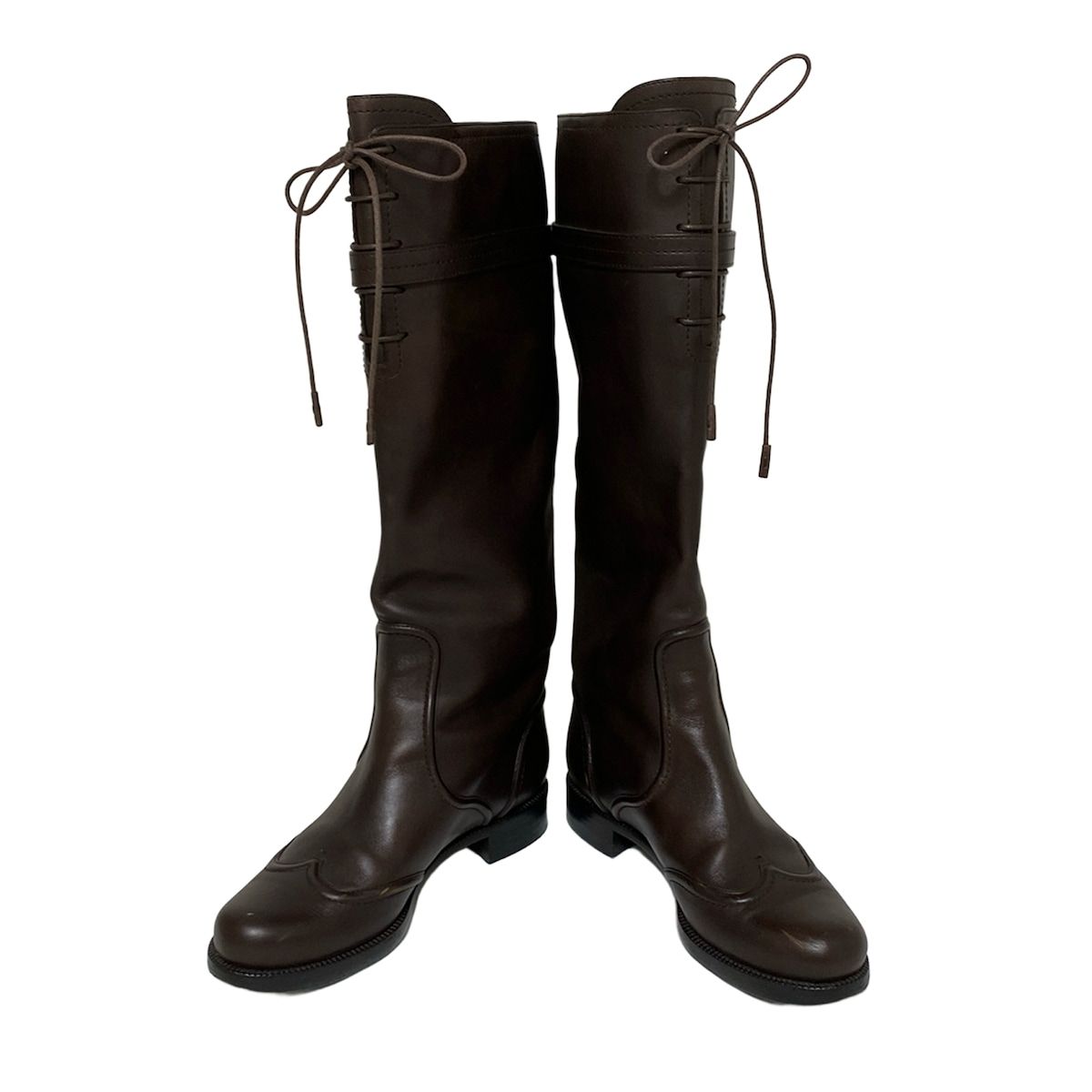 LOUIS VUITTON ルイヴィトン ロングブーツ 36 レディース - ダークブラウン レザー