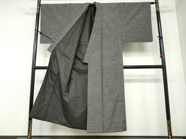 平和屋着物 男性 結城紬 80亀甲 総詰め 正絹 ud