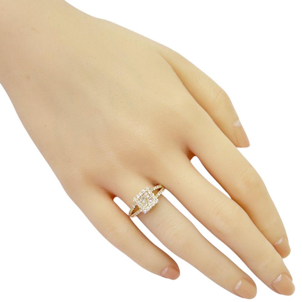 リング 指輪 10.5号 18金 K18イエローゴールド ダイヤモンド レディース