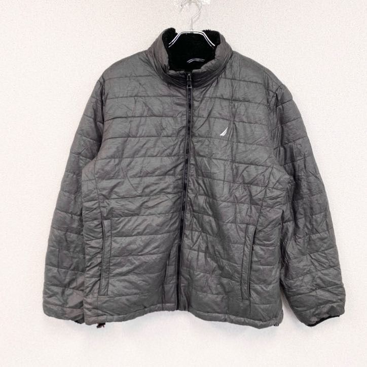 NAUTICA　ノーチカ　グレー　ブルゾン　ジャケット　中綿　ジャンパー　中古品 3点以上まとめ買いで20%OFF】古着 used NAUTICA ノーティカ フルジップ