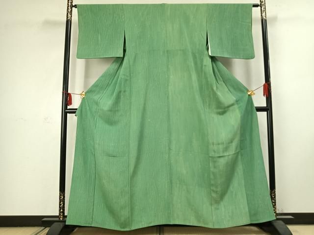 平和屋着物 上質な小紋 単衣 変わり縞 正絹 AABC3887fy