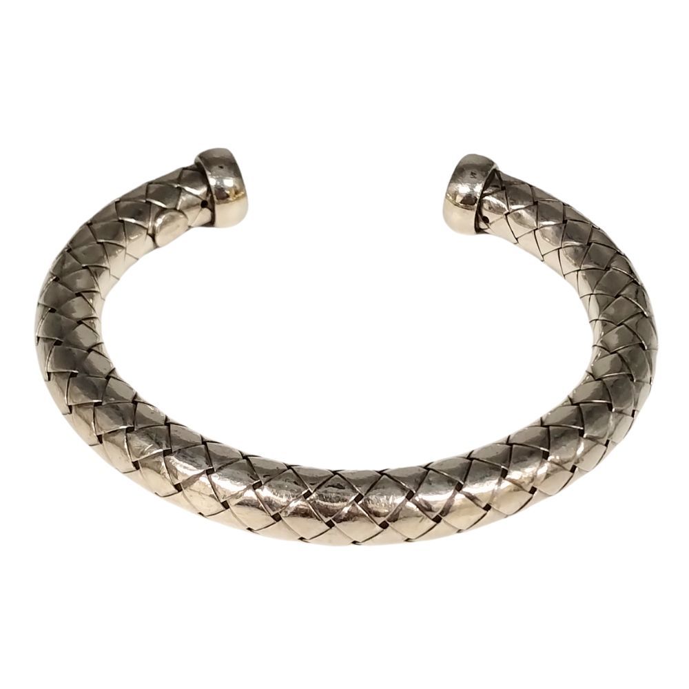 BOTTEGAVENETA ボッテガヴェネタ イントレチャート ブレスレット バングル シルバー 40696