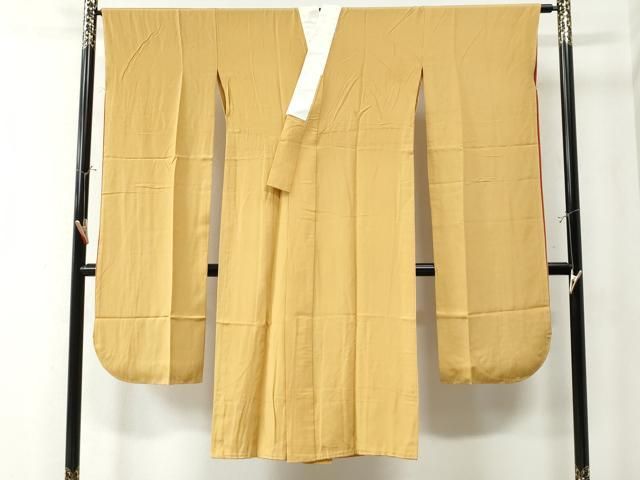 平和屋着物 振袖用長襦袢 無双仕立て 山吹茶色 正絹 CAAZ3195yc