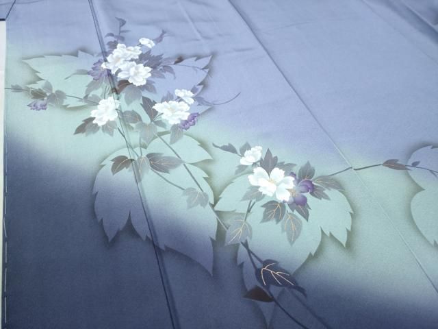 枝花文 暈し染め