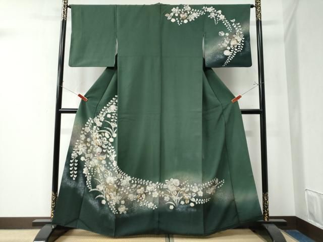 平和屋着物 訪問着 辻が花 手描き 暈し染め 銀通し地 正絹 CAAZ3221yc