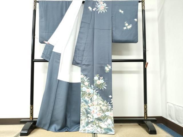 平和屋着物 訪問着 作家物 草花文 金彩 正絹 CAAZ3224yc