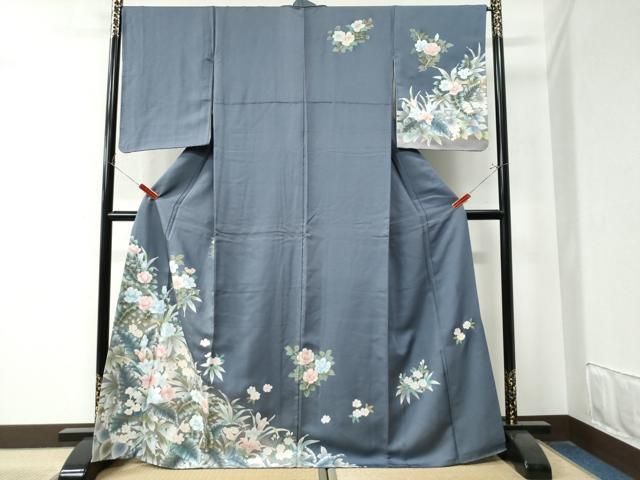 平和屋着物 訪問着 作家物 草花文 金彩 正絹 CAAZ3224yc