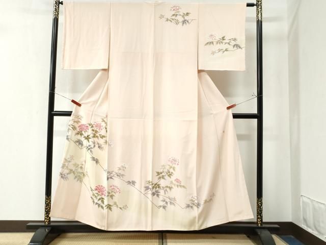 平和屋着物 訪問着 友禅 作家物 枝花文 暈し染め 正絹 CAAZ3230yc