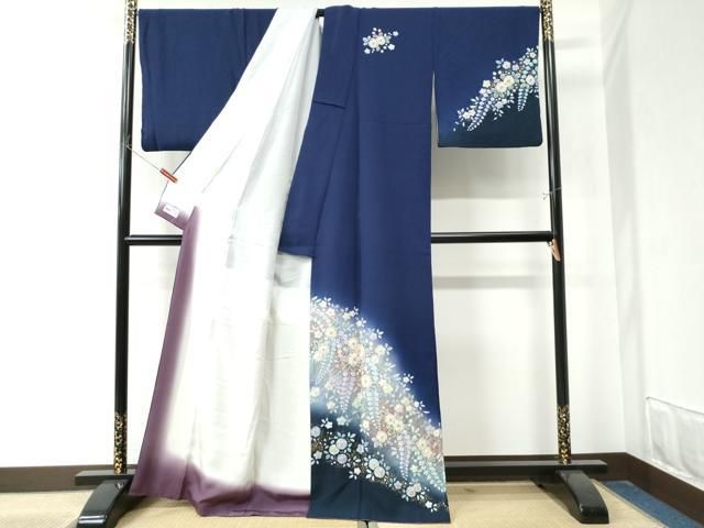 平和屋着物 越後十日町の一流染匠 桐屋 翠山工房 訪問着 辻が花 絞り 暈し染め 金彩 やまと誂製 正絹 CAAZ3233yc