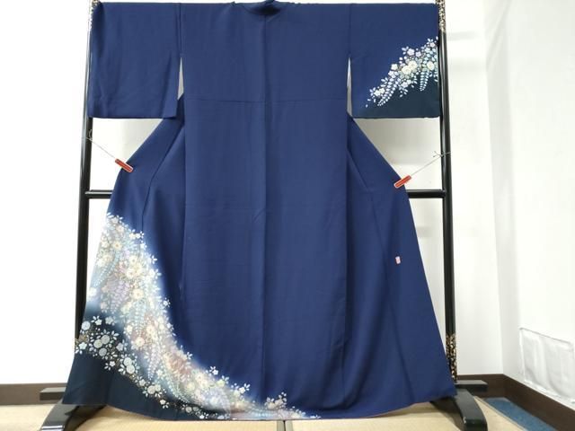 平和屋着物 越後十日町の一流染匠 桐屋 翠山工房 訪問着 辻が花 絞り 暈し染め 金彩 やまと誂製 正絹 CAAZ3233yc