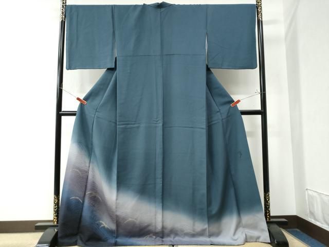 平和屋着物 染色の魔術師 染乃座 大久保玄才 そめのざ玄才 色留訪問着 雪芝文 暈し染め 金彩 正絹 CAAZ3234yc