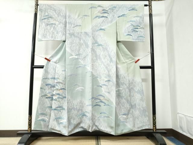 平和屋着物 訪問着 友禅 作家物 松 正絹 CAAZ3238yc