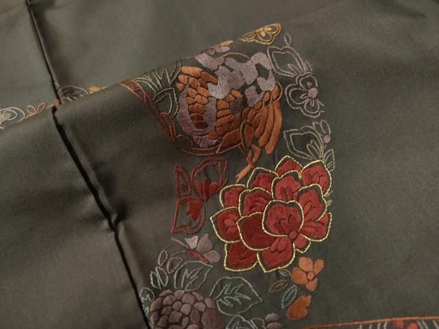 鬘帯吉祥花鳥文 金糸