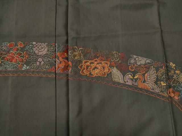 鬘帯吉祥花鳥文 金糸