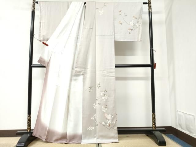 平和屋着物 訪問着 駒刺繍 枝花文 金彩 正絹 CAAZ3247yc