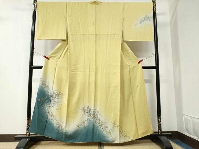 平和屋着物 訪問着 作家物 手描き 草花文 暈し染め 金銀彩 正絹 CAAZ3253yc