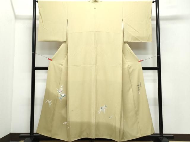 平和屋着物 本加賀友禅作家 梶山伸 訪問着 加賀の彩 枝花文 正絹 CAAZ8100vf